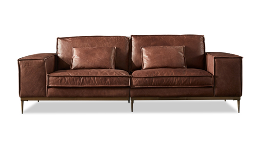 Modern leather sofa-Brown-3