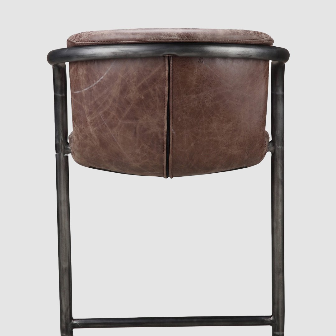 Industrial Leather Bar StoolCognacMIAMI HI CHAIRIconic Society